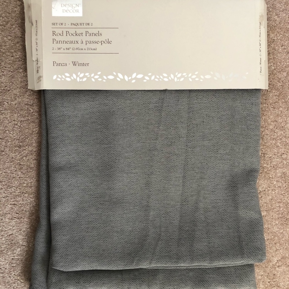 Dark Gray Blackout Curtains-38”x84”